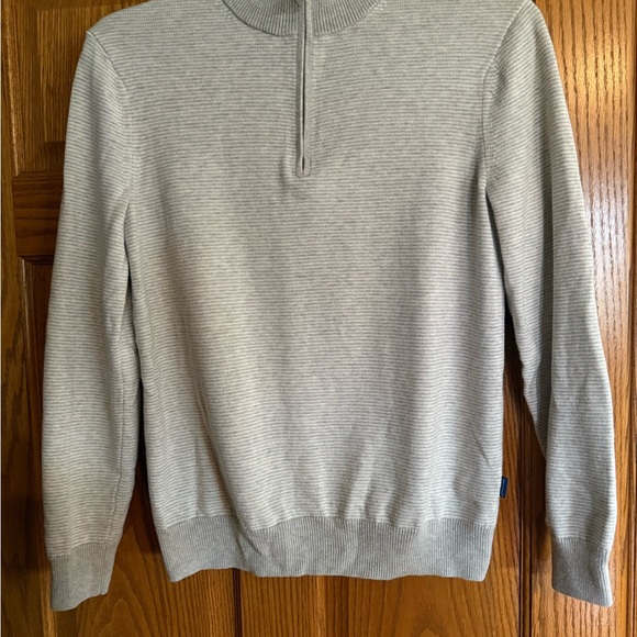 Vineyard Vines Men's Light Gray Zip-Up Sweater - Picture 1 of 3